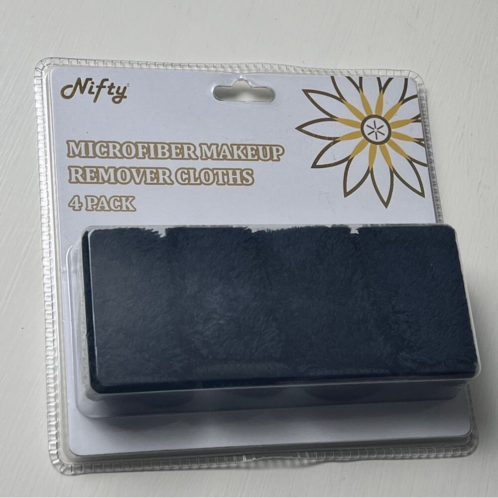 Nifty Microfiber Makeup Remover Black Cloths  New In Package